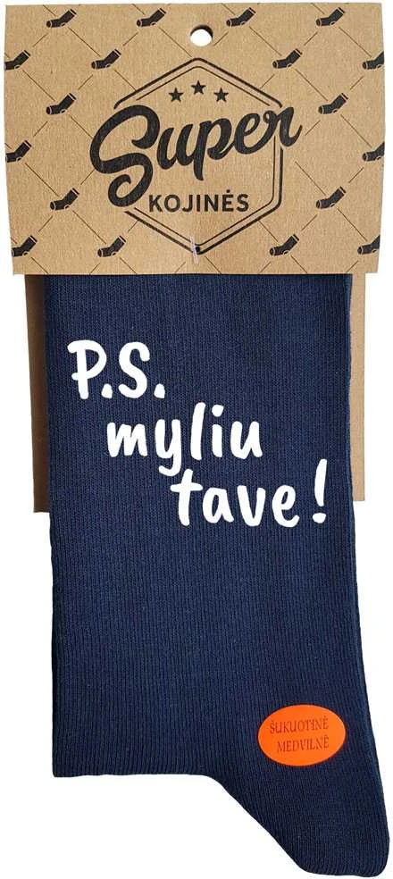Kojinės "P.S. myliu tave!"