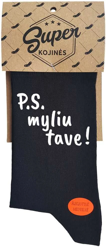 Kojinės "P.S. myliu tave!"