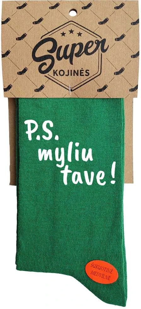 Kojinės "P.S. myliu tave!"