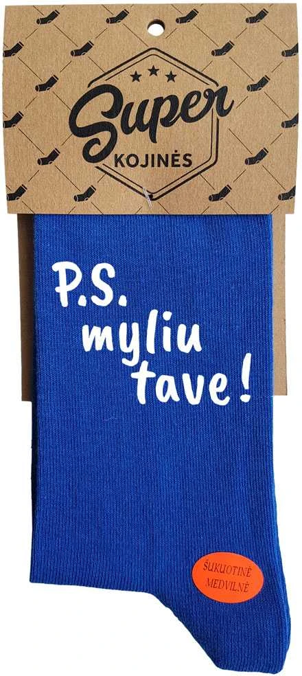 Kojinės "P.S. myliu tave!"