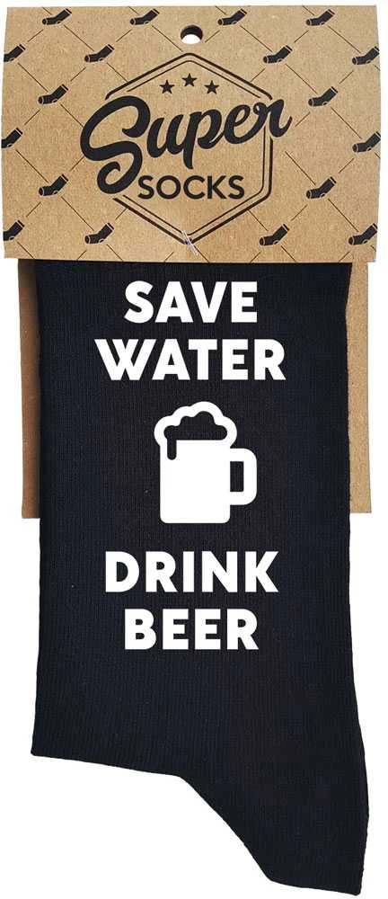 Kojinės "Save water - drink beer"