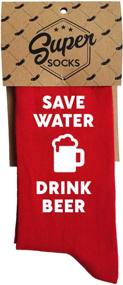 Kojinės "Save water - drink beer"