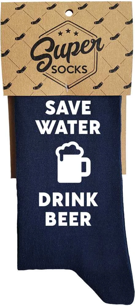 Kojinės "Save water - drink beer"