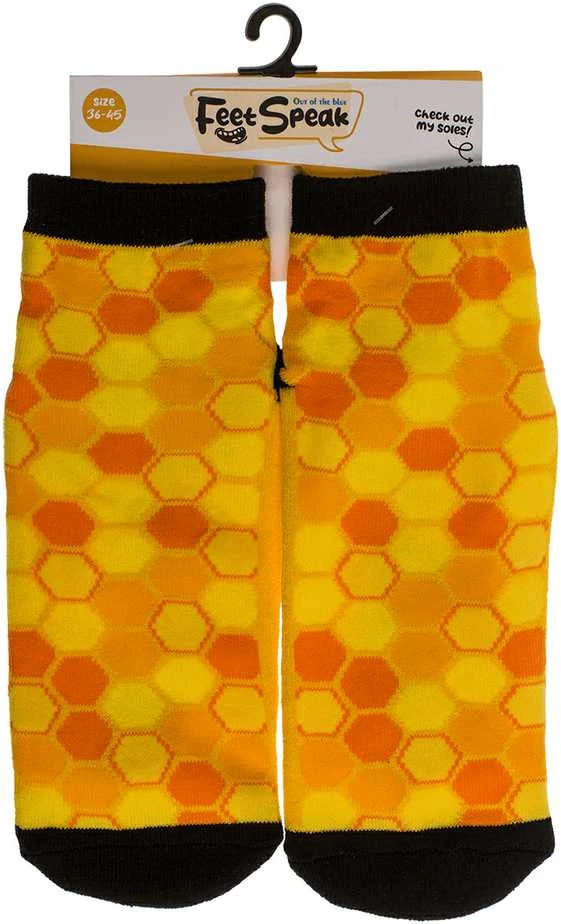 Kojinės su neslystančiu padu "Bee happy"