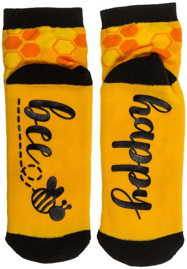 Kojinės su neslystančiu padu "Bee happy"