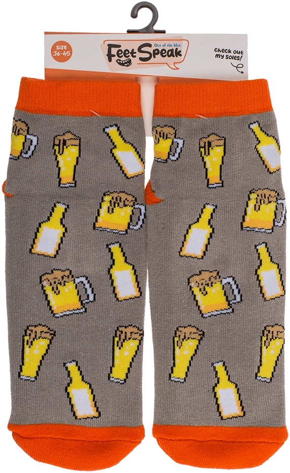 Kojinės su neslystančiu padu "Bring beer"