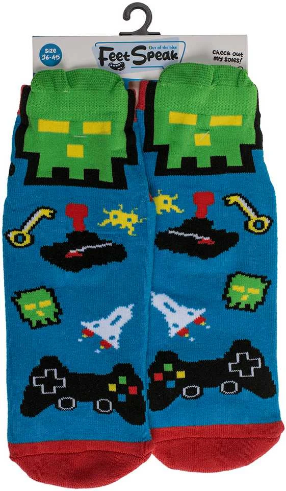 Kojinės su neslystančiu padu "Game over"