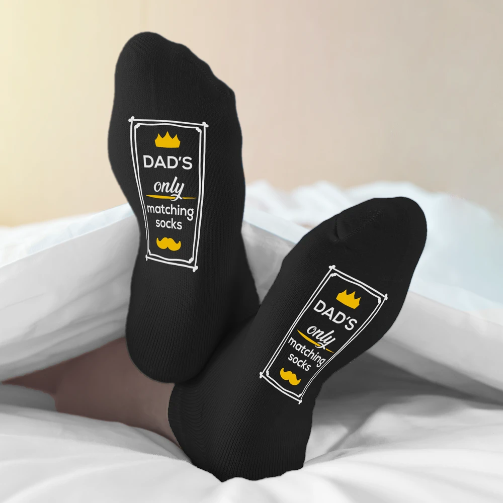 Kojinės su spauda ant padų "Dad's only matching socks"