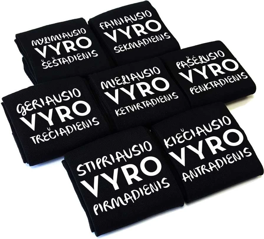 Kojinių komplektas "Kiečiausio vyro savaitė"