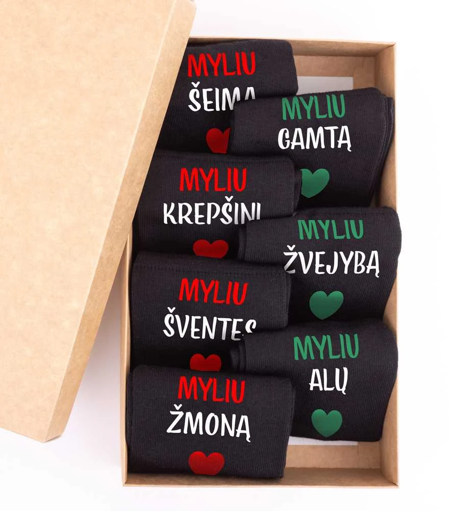 Kojinių komplektas "Myliu kiekvieną dieną"