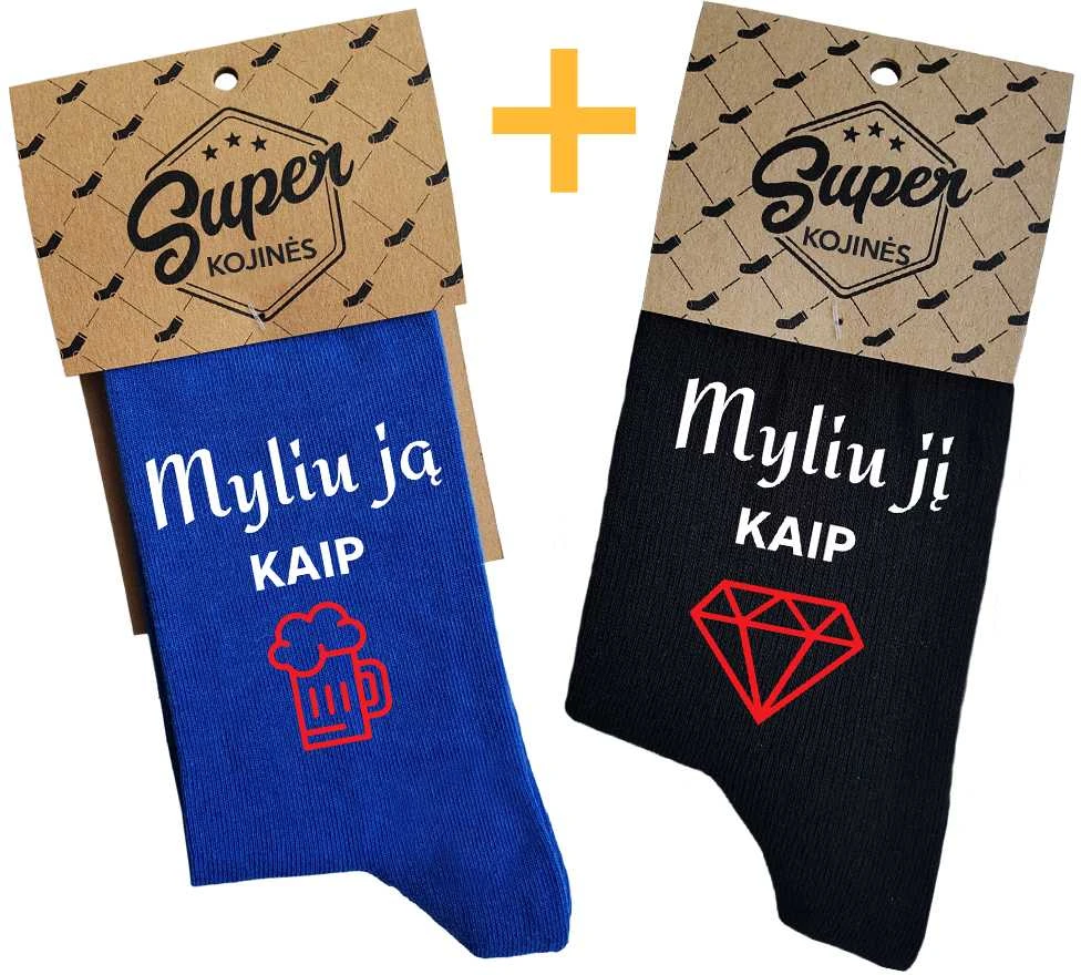 Kojinių komplektas porai "Alus + deimantas"