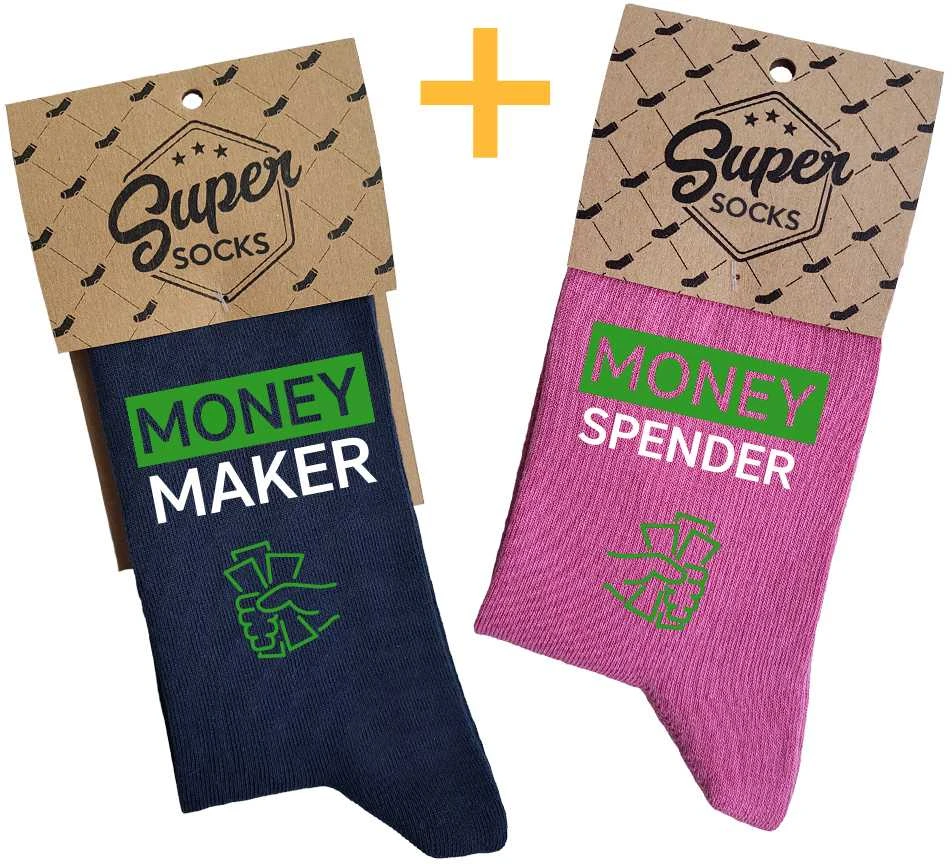 Kojinių komplektas porai "Money maker and spender"