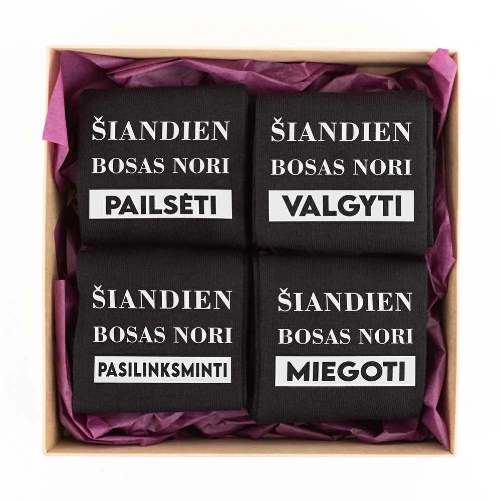 Kojinių rinkinys "Bosas šiandien nori"