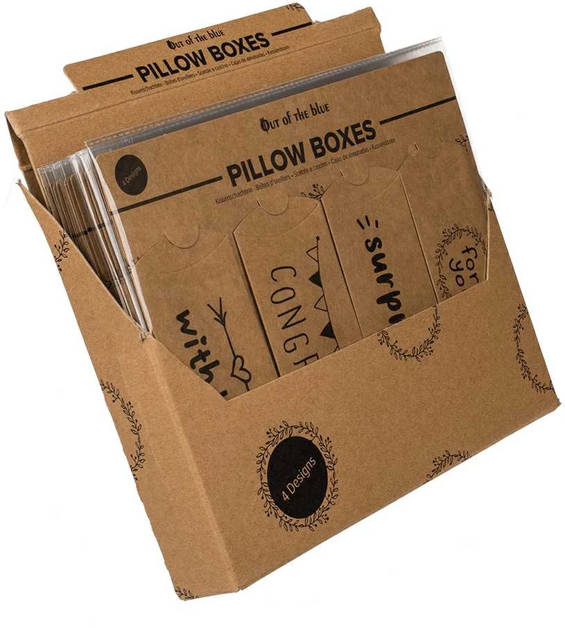 Kraft popieriaus dėžutės - pagalvėlės "For you", 4vnt