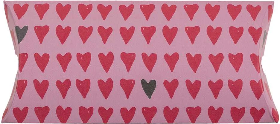 Kraft popieriaus dėžutės - pagalvėlės "Heart", 4vnt