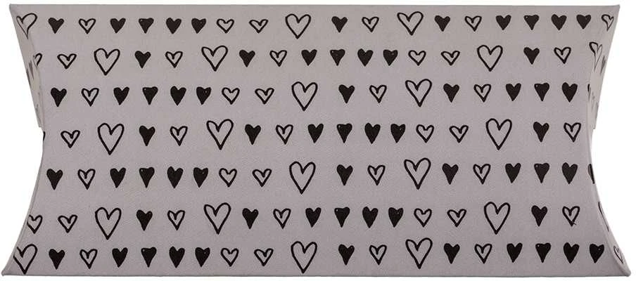 Kraft popieriaus dėžutės - pagalvėlės "Heart", 4vnt