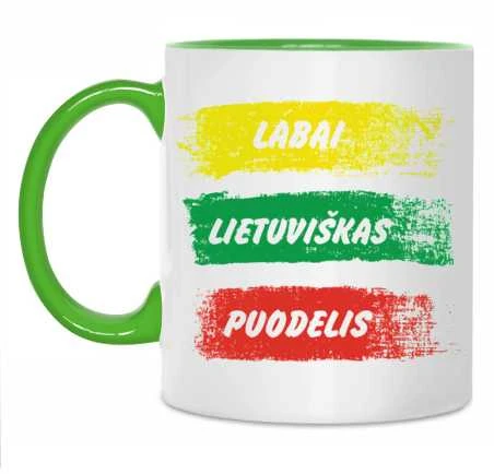 Labai lietuviškas puodelis