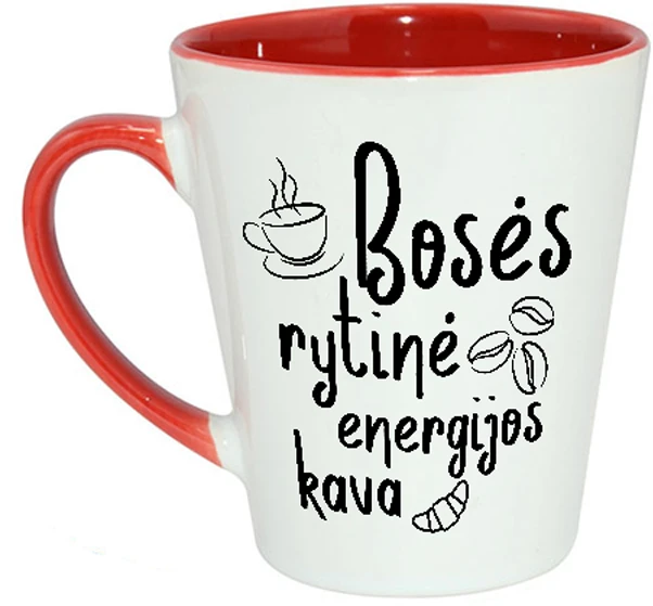 Latte puodelis "Bosės rytinė kava"
