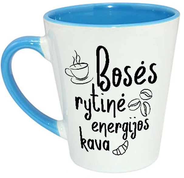 Latte puodelis "Bosės rytinė kava"