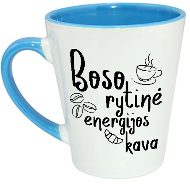 Latte puodelis "Boso rytinė kava"