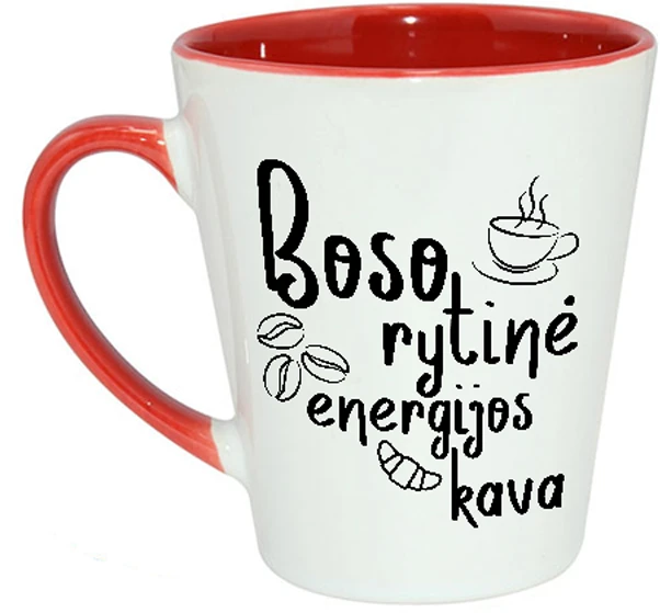 Latte puodelis "Boso rytinė kava"