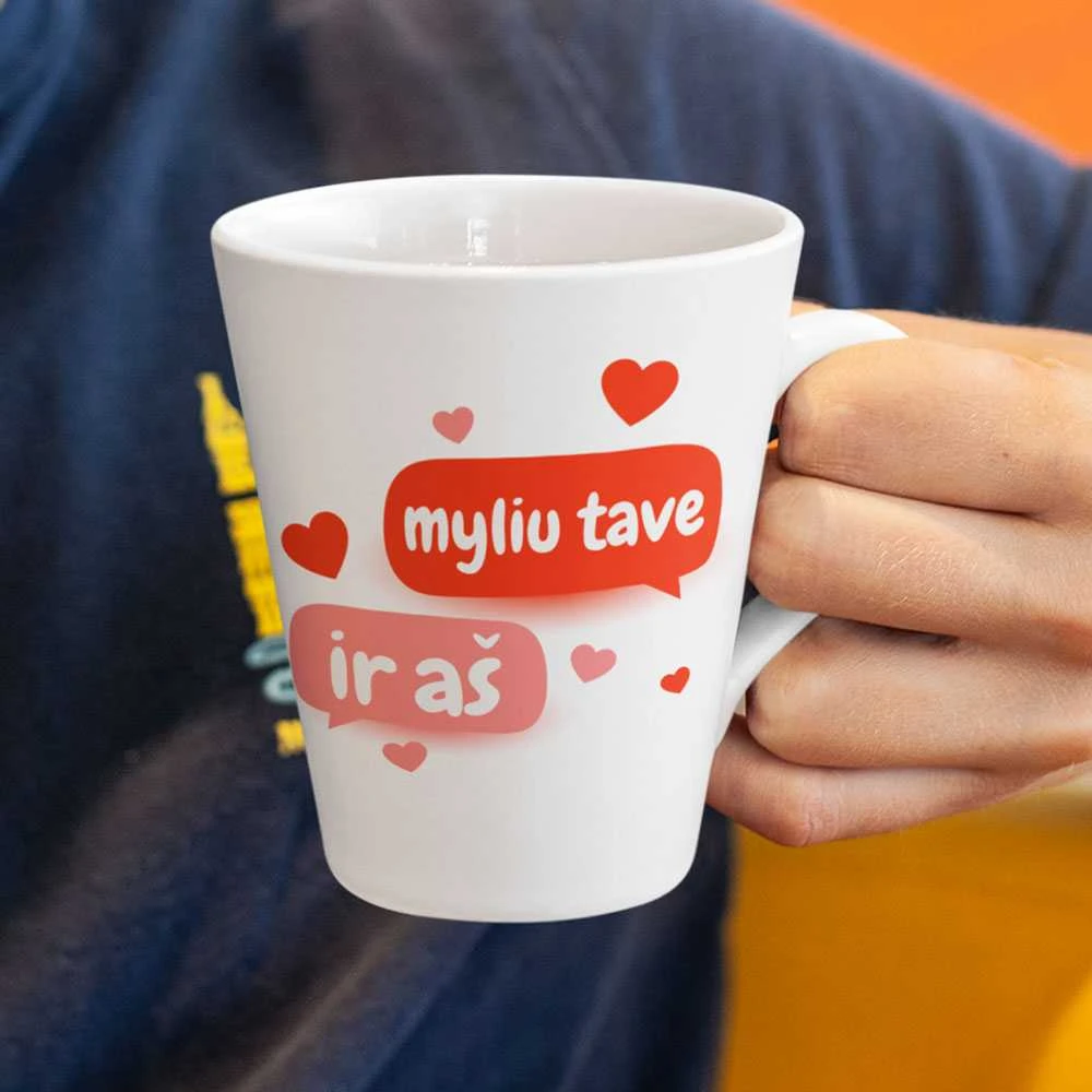 Latte puodelis "Myliu tave"