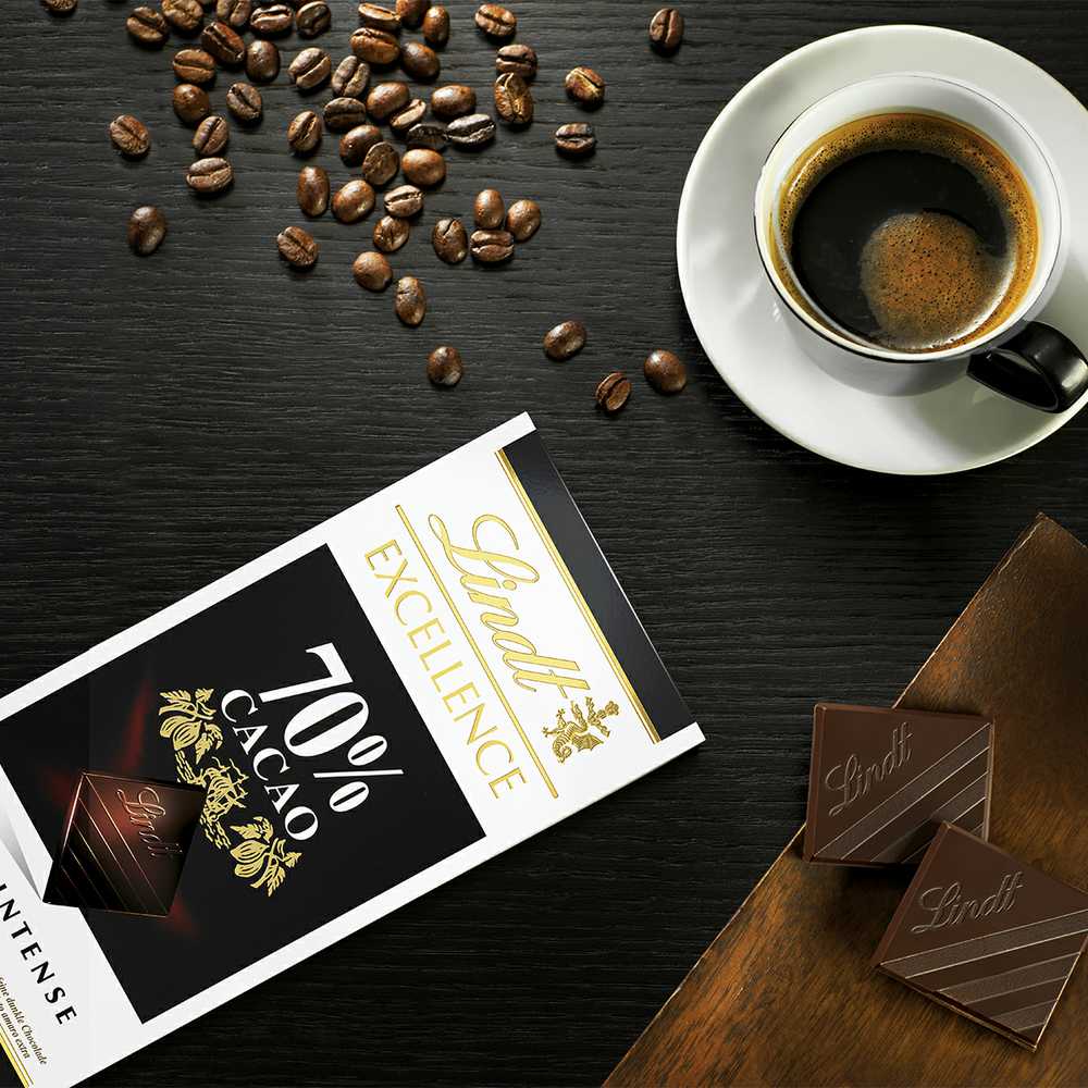 "LINDT EXCELLENCE" juodasis šokoladas (70%), 100 g