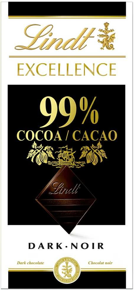 "LINDT EXCELLENCE" juodasis šokoladas (99%), 50 g