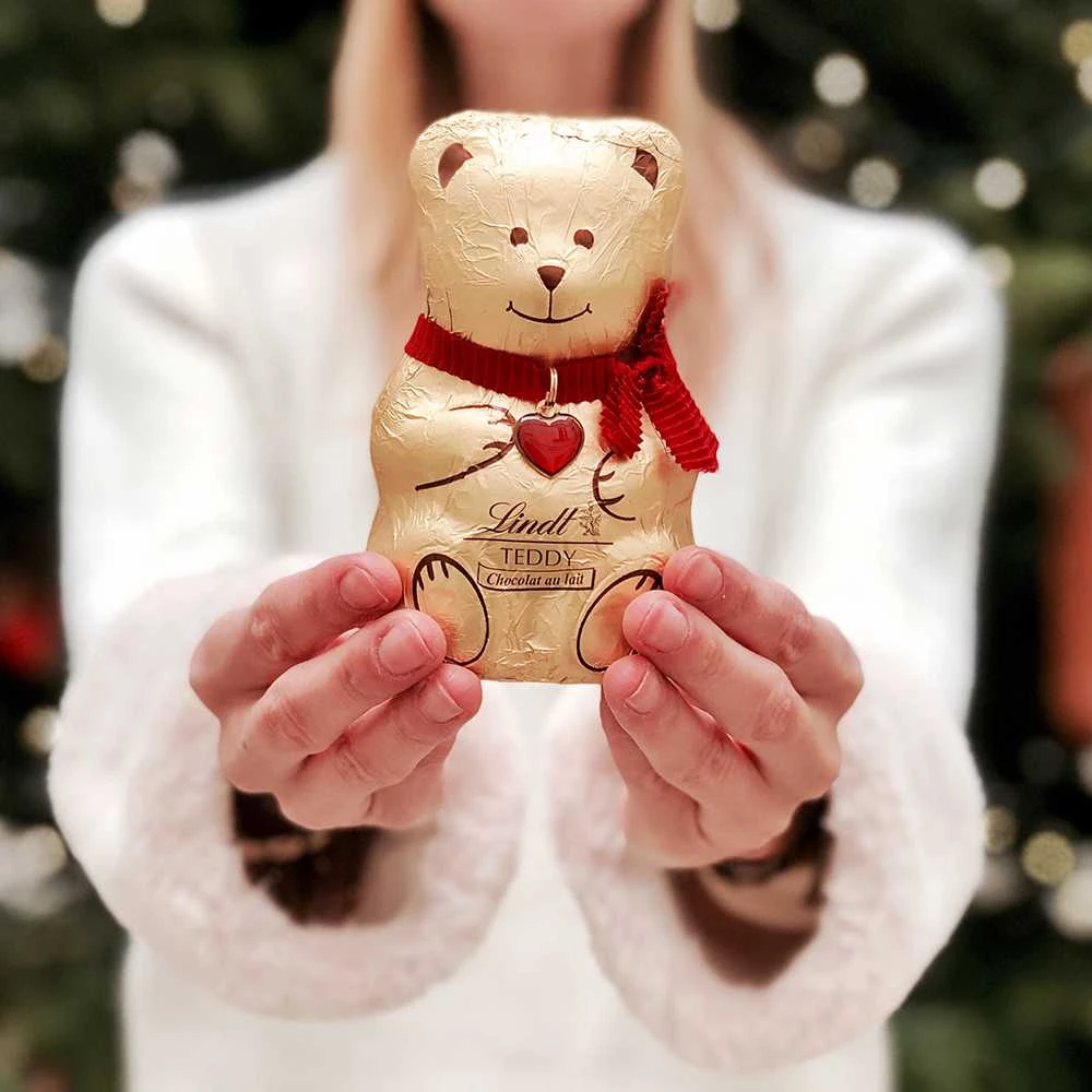 "LINDT" pieninio šokolado meškiukas, 100g