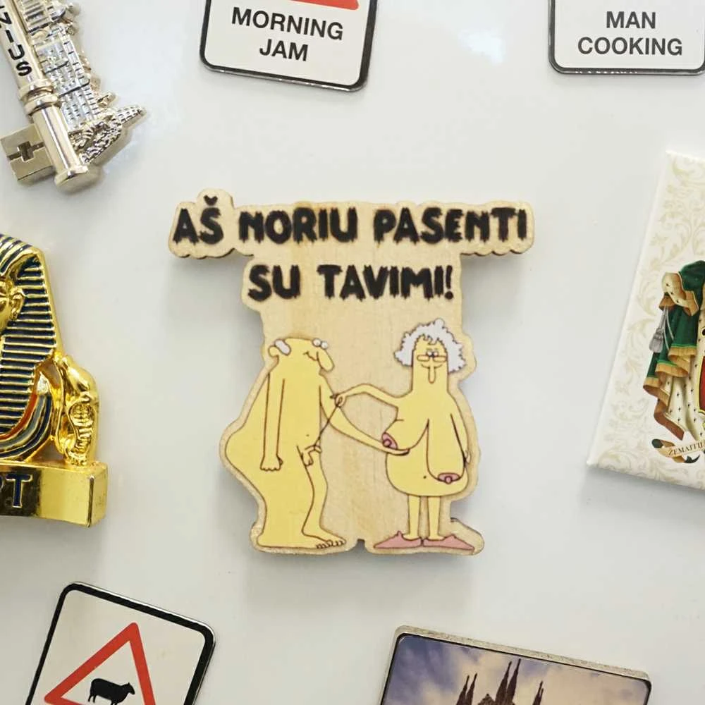Magnetukas "Aš noriu pasenti su tavimi"