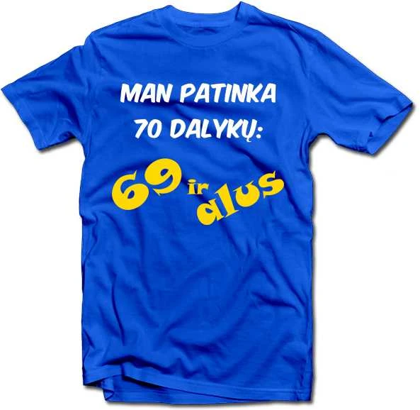 Marškinėliai "70 dalykų"