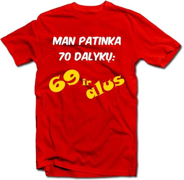 Marškinėliai "70 dalykų"