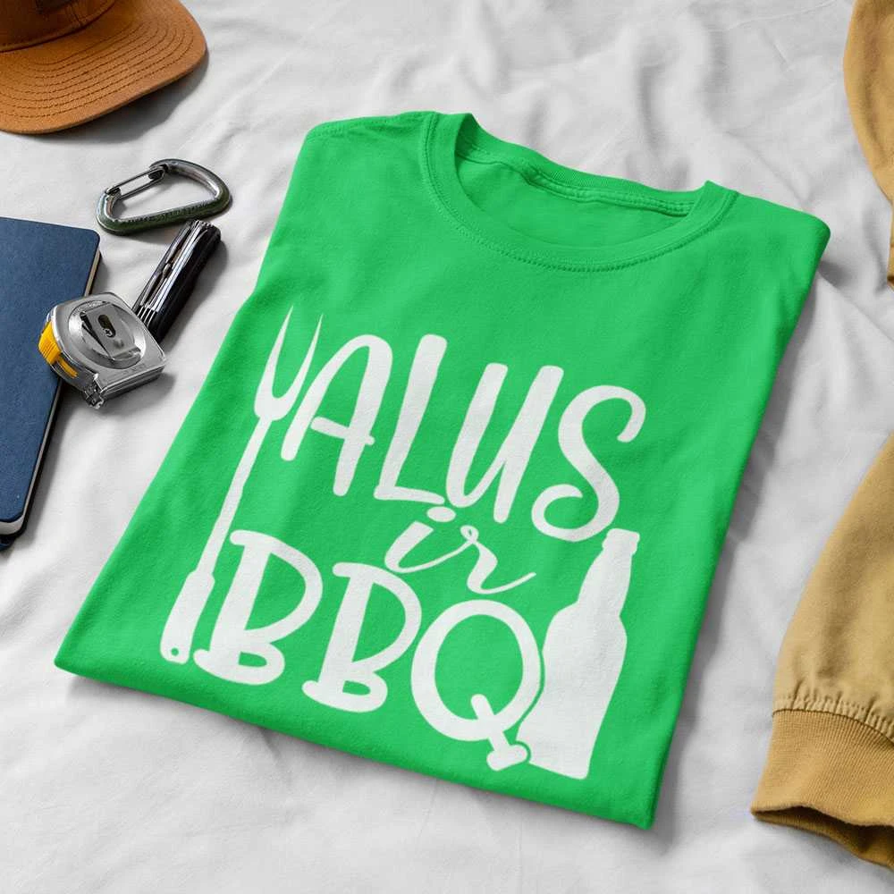Marškinėliai "Alus ir BBQ"