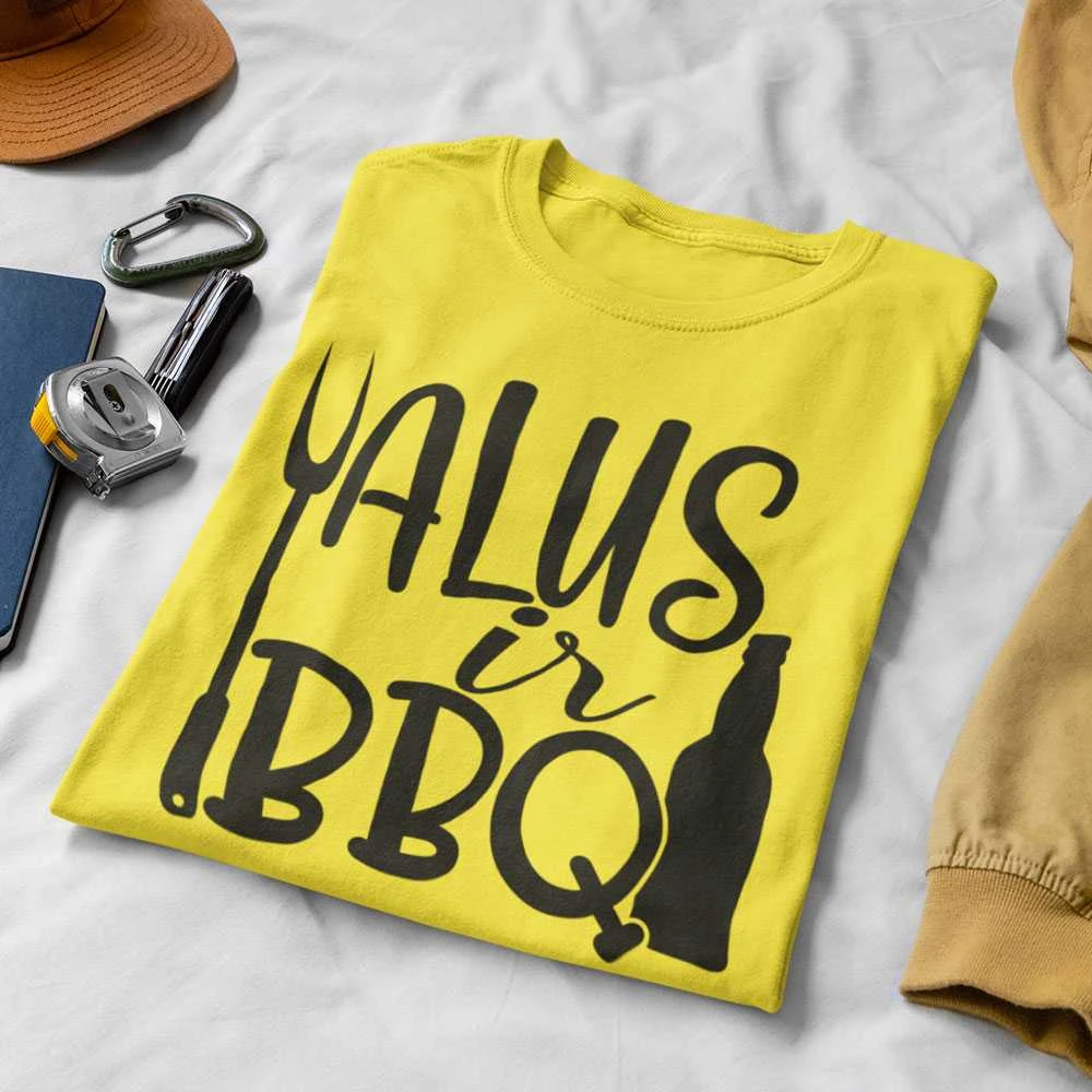 Marškinėliai "Alus ir BBQ"