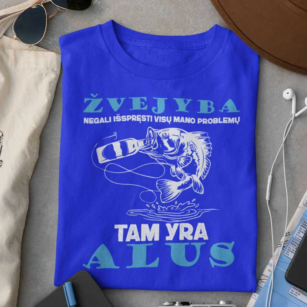 Marškinėliai "Alus ir žvejyba"