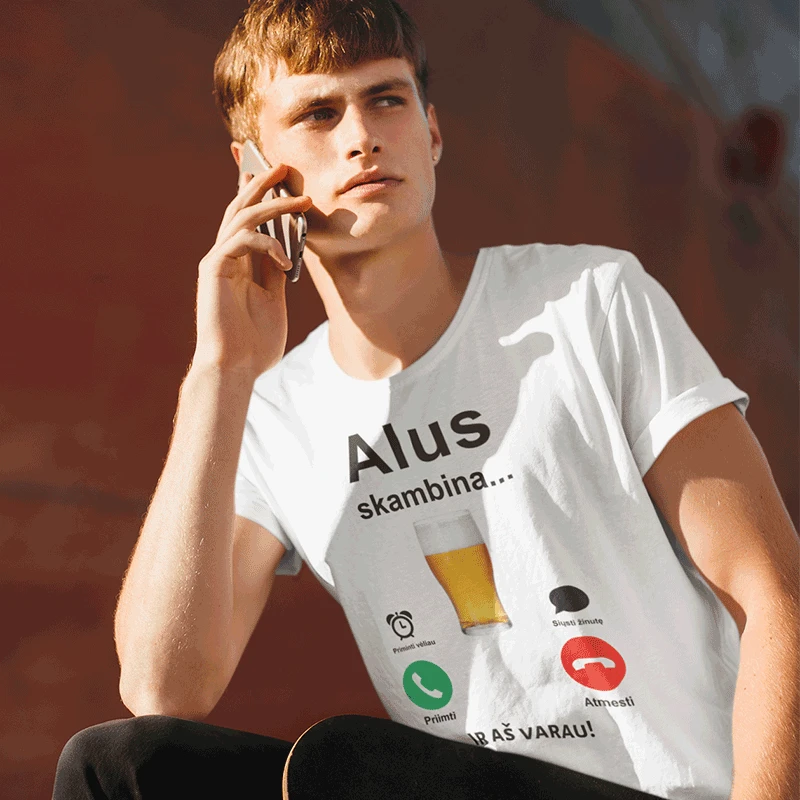 Marškinėliai "Alus skambina"