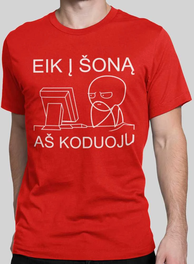Marškinėliai "Aš koduoju"