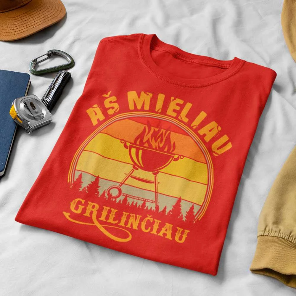 Marškinėliai "Aš mieliau grilinčiau"
