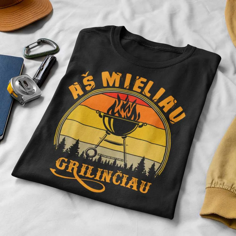 Marškinėliai "Aš mieliau grilinčiau"