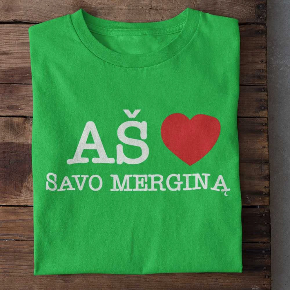 Marškinėliai "Aš myliu savo merginą"