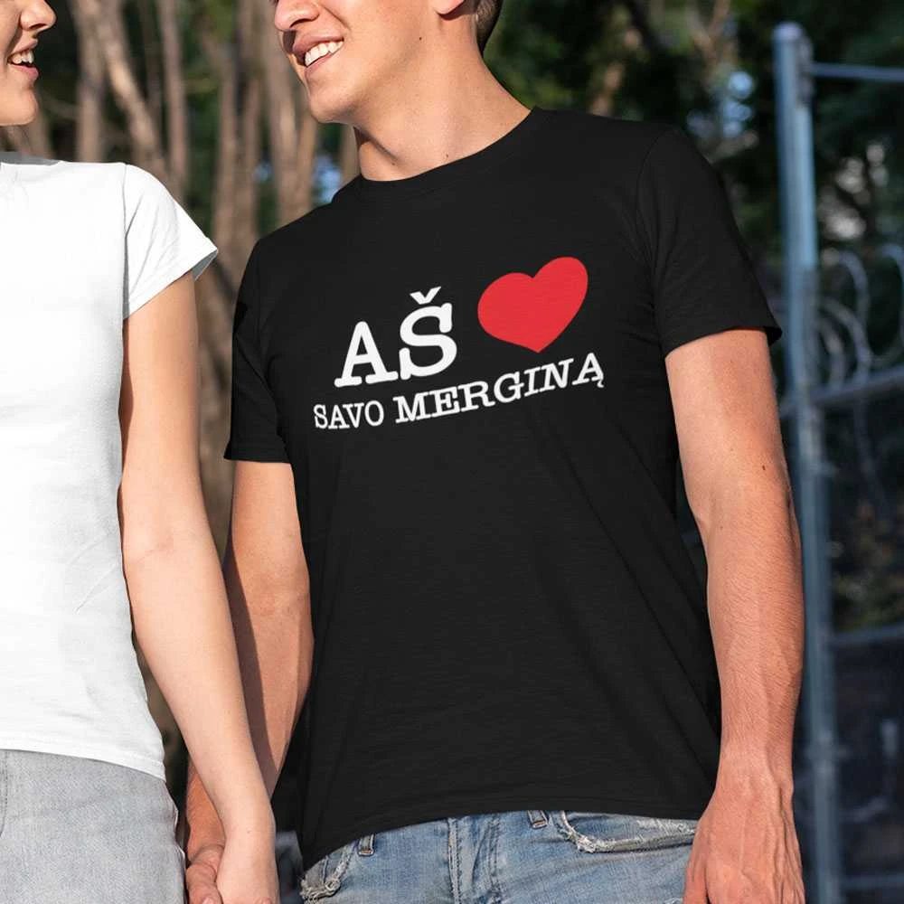 Marškinėliai "Aš myliu savo merginą"