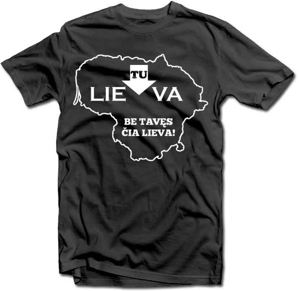 Marškinėliai "Be tavęs čia lieva"