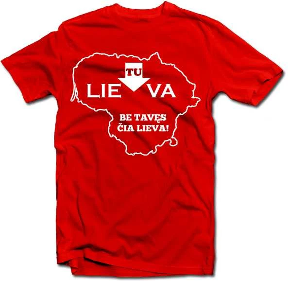Marškinėliai "Be tavęs čia lieva"
