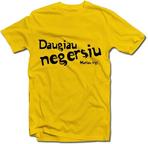 Marškinėliai "Daugiau negersiu"