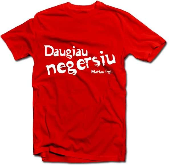 Marškinėliai "Daugiau negersiu"