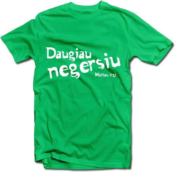 Marškinėliai "Daugiau negersiu"