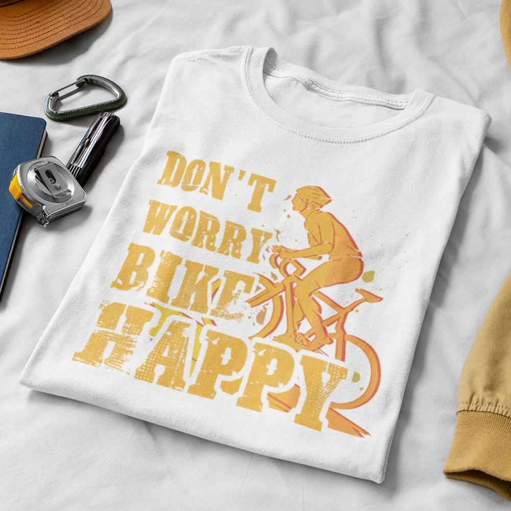 Marškinėliai "Don't worry bike happy"