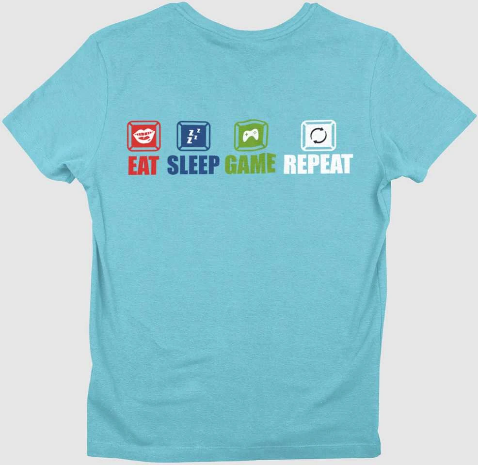 Marškinėliai "Eat.Sleep.Game.Repeat."