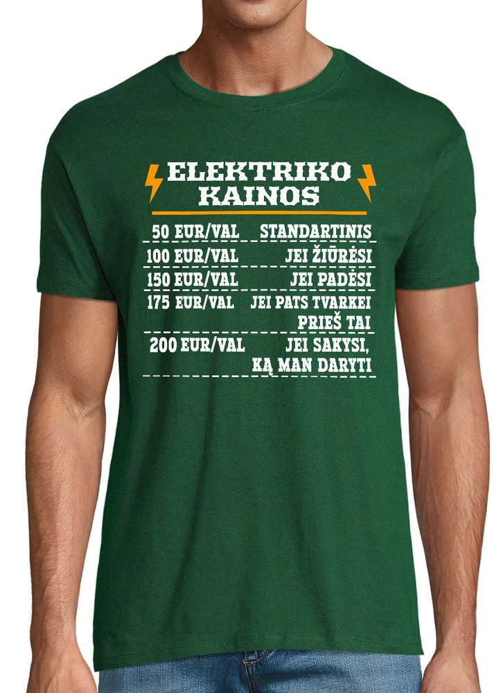 Marškinėliai "Elektriko kainos"