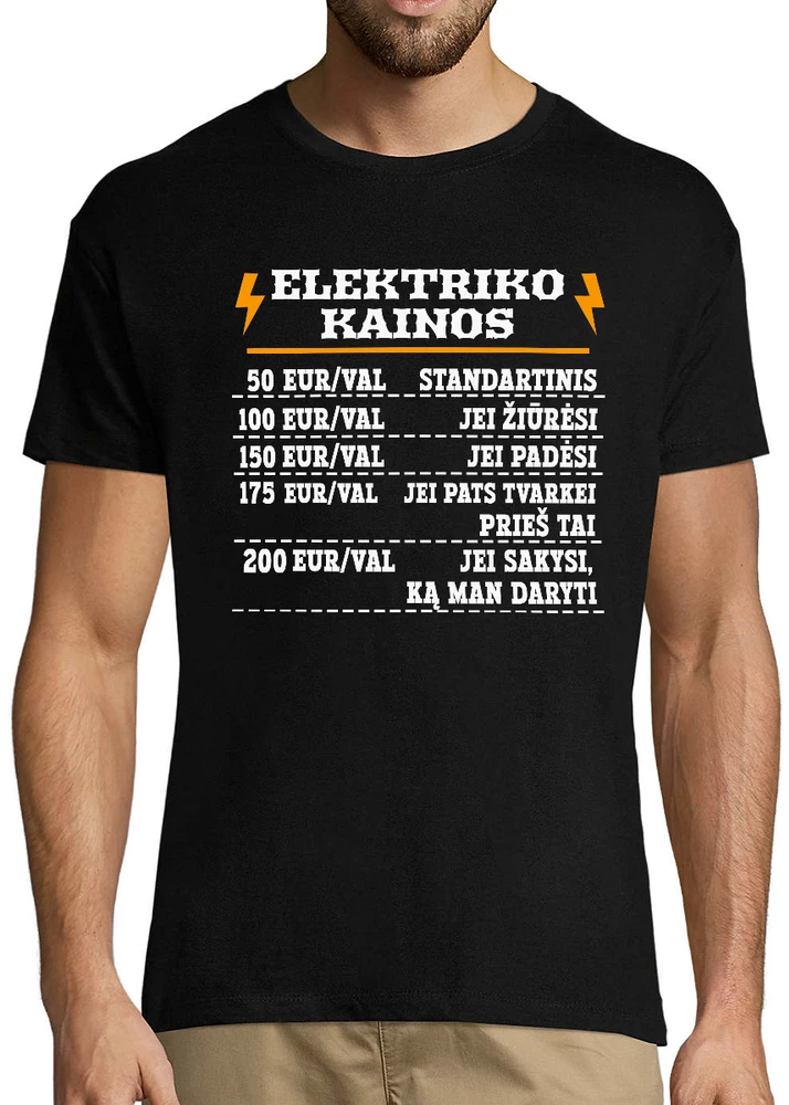 Marškinėliai "Elektriko kainos"